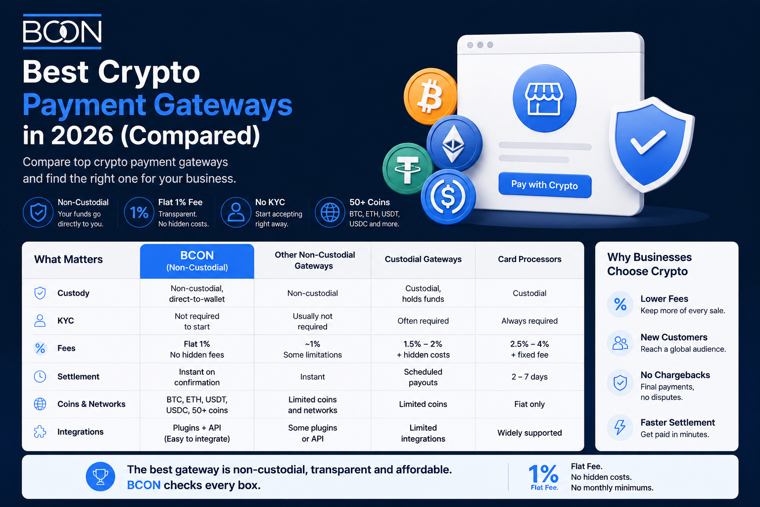 Best Crypto Payment Gateways in 2026 (updated)