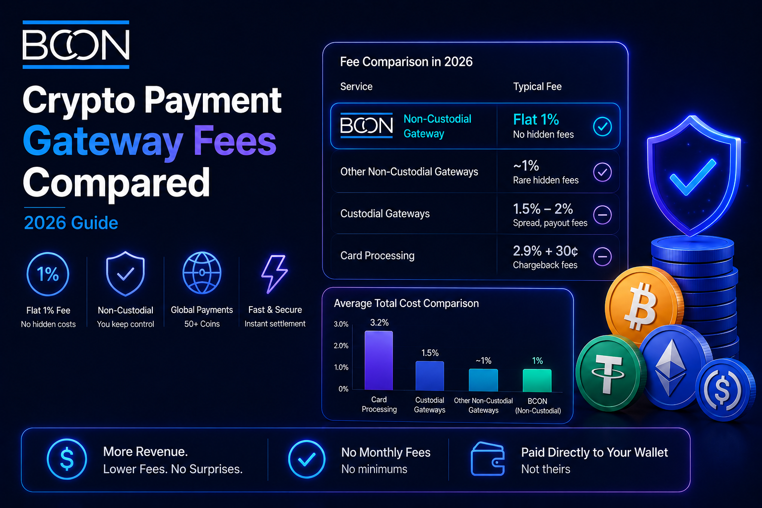 Crypto Payment Gateway Fees Compared: 2026 Guide