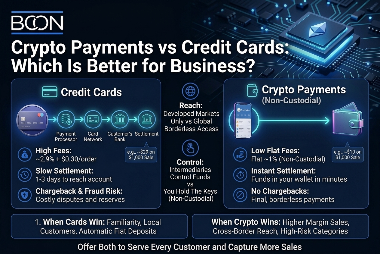 Crypto Payments vs Credit Cards: Which Is Better for Business?